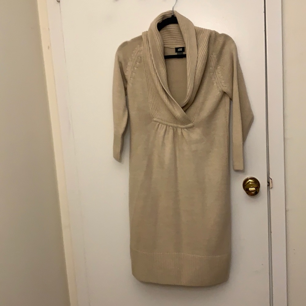 Tan sweater dress